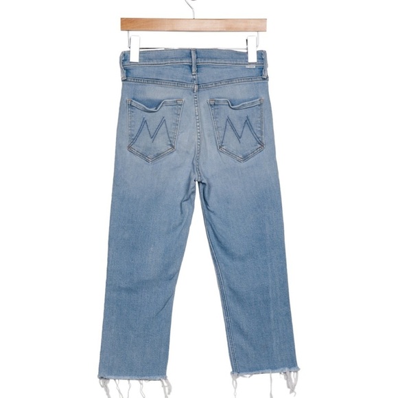 Mother women’s jeans size 26 blue cropped raw hem euc high rise - Picture 2 of 13
